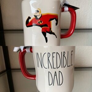 NEW Rae Dunn Disney Pixar INCREDIBLE DAD Ceramic Mug Coffee Cup Fathers Day Gift